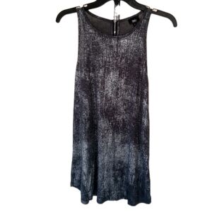 Nwt Mossimo Black/ Silver Tunic Sleeveless Top Medium